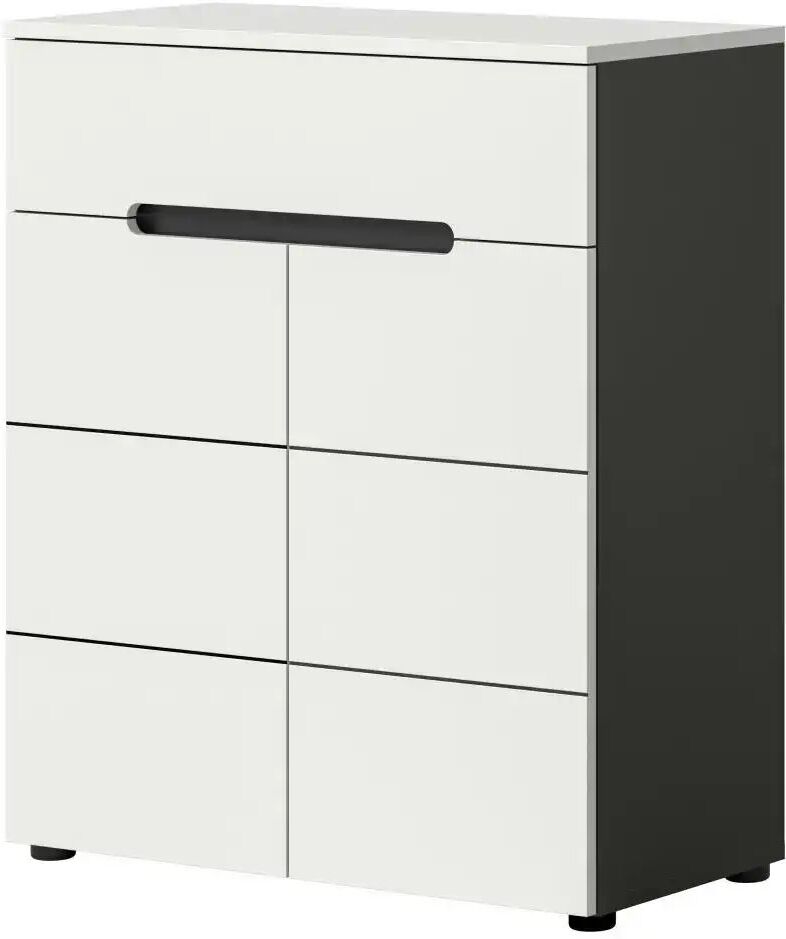 Höffner Sideboard   ¦ grau ¦ Maße (cm): B: 80 H: 94