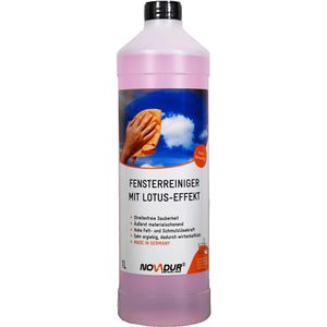 Novadur Glasreiniger Fensterreiniger, Konzentrat, mit Abperleffekt, Flasche 1 Liter