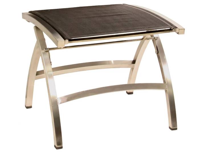 Gartenhocker Pontiac, Verstellbar, Schwarz, b 50 cm t 52 cm h 44 cm