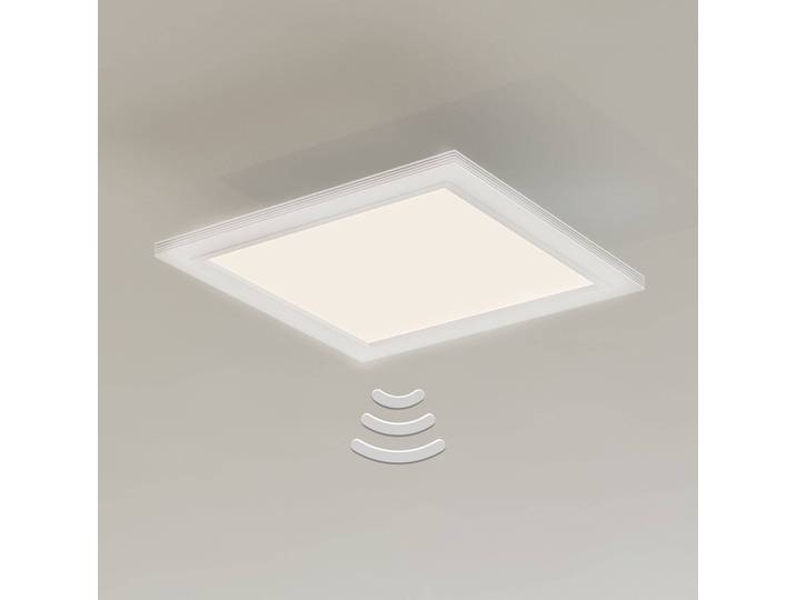 Briloner Deckenlampe mit Bewegungsmelder Piatto, weiß / opal, für Flurbereich, Metall, Modern, Deckenlampe mit Sensor