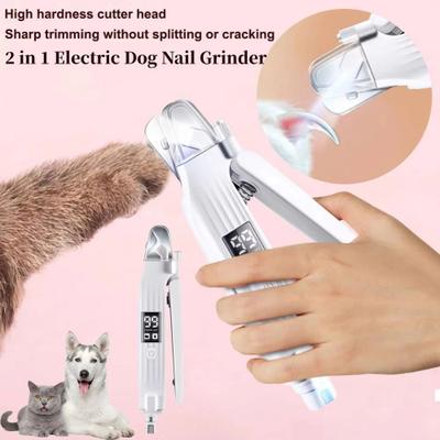 Inspire Essentials 2 In 1 Electric Pet Nail Grinder With LED Light Safe Dog And Cat Trimmer 2 In 1 Electric Pet Nail Grinder With LED Light Safe Dog And Cat Trimmer