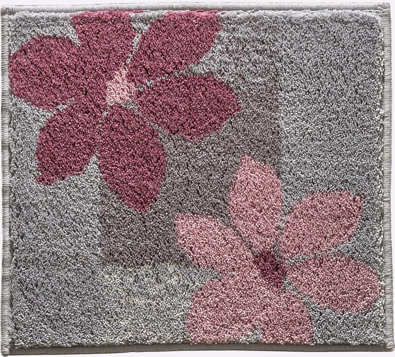 Badematte GRUND Gr. 6, grau (grau, lila), rund ( Ø 75cm), Badematten, Badematte grau, lila rund ( Ø 75cm)