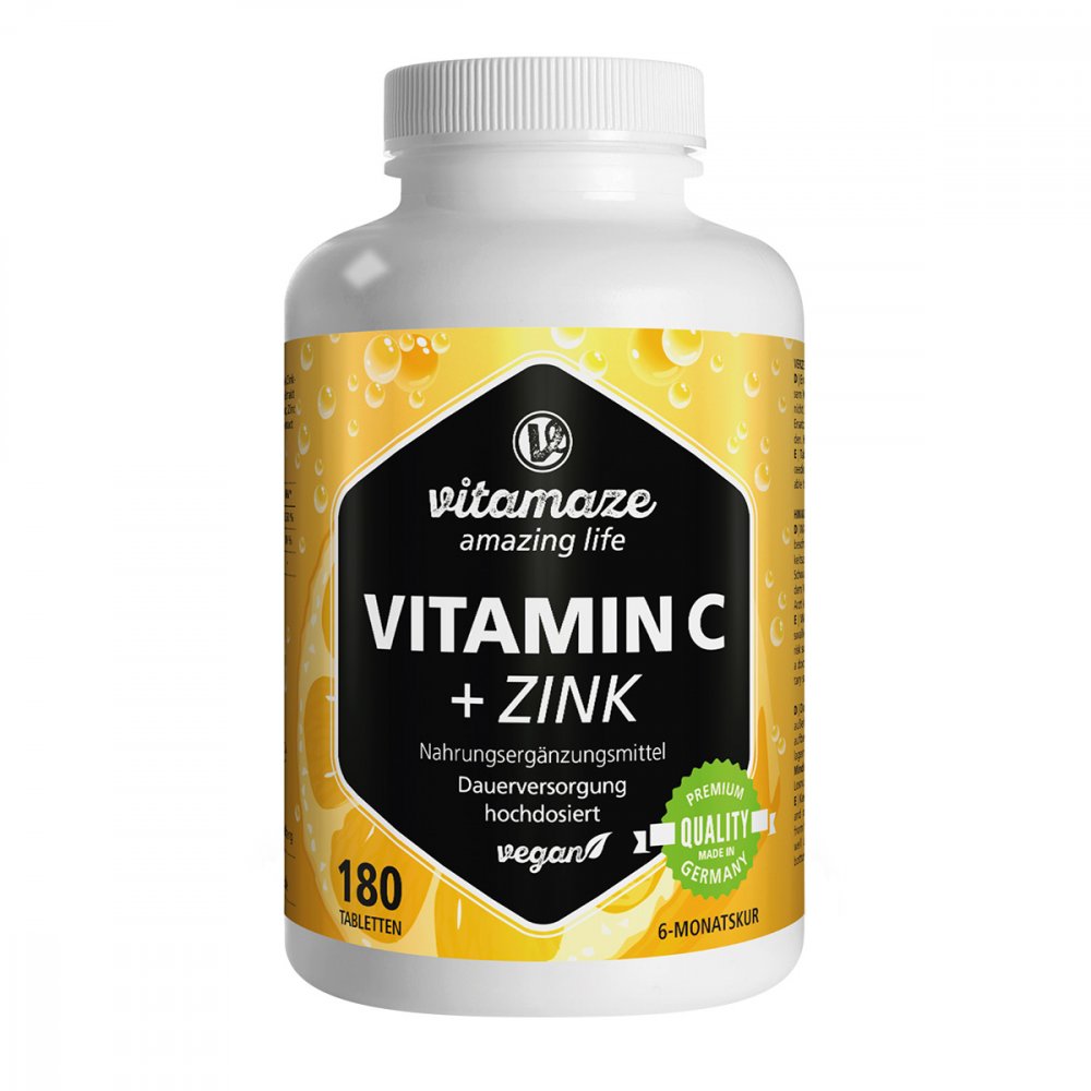 Vitamaze GmbH Vitamaze VITAMIN C1000 mg hochdosiert+Zink vegan 12741411