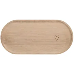 Tablett Herz Eiche braun 25x1.5x12 cm