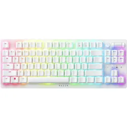 Razer Deathstalker V2 Pro (US, Kabellos), Tastatur, Weiss