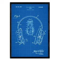 POSTER Kopfhörer Patent A3 Rahmenlos