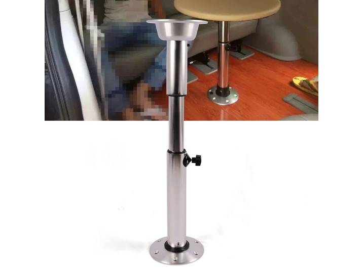 Pied de table télescopique réglable de 22 à 28 pouces pour mobilier marin, VR et bateau – Pied de table télescopique amovible