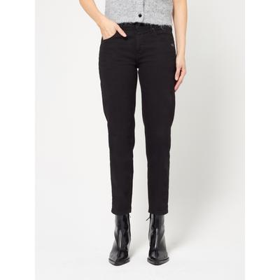Boyfriend-Jeans GANG "94NADIA", Damen, Gr. 26, N-Gr, schwarz, Denim/Jeans, Obermaterial: 98% Baumwolle, 2% Elasthan, bequem knöchelfrei, Jeans, 5-Pocket Style mit Reißverschluss und Knopf, Topseller