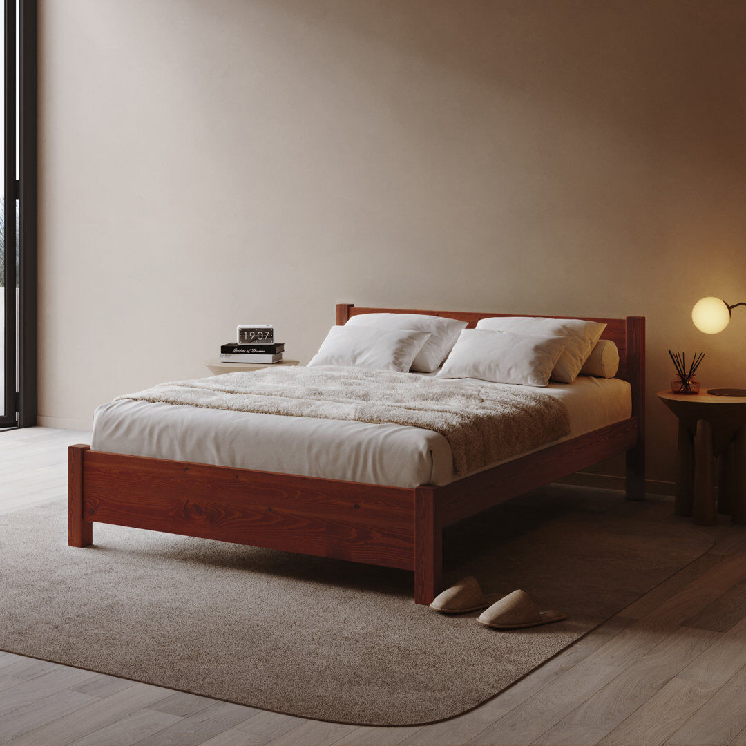 Mercury Edgilyn Single (3') Solid Wood Bed Red Wood Single (3')