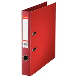 Dymo, Ordner, Plastik-Ordner Standard, DIN A4, 50 mm, rot Einband innen und aussen mit PP-Folie kaschiert (A4, 50 mm, 1 Stk.)