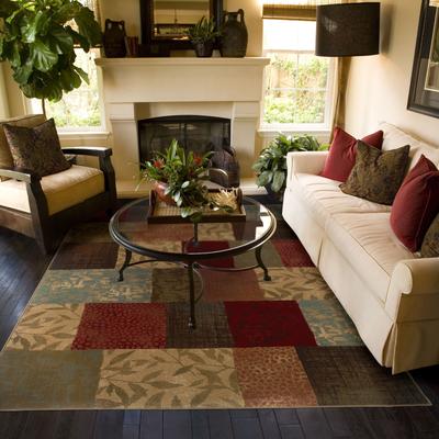 Style Haven Del Mar Leaves Colorblock Area Rug--