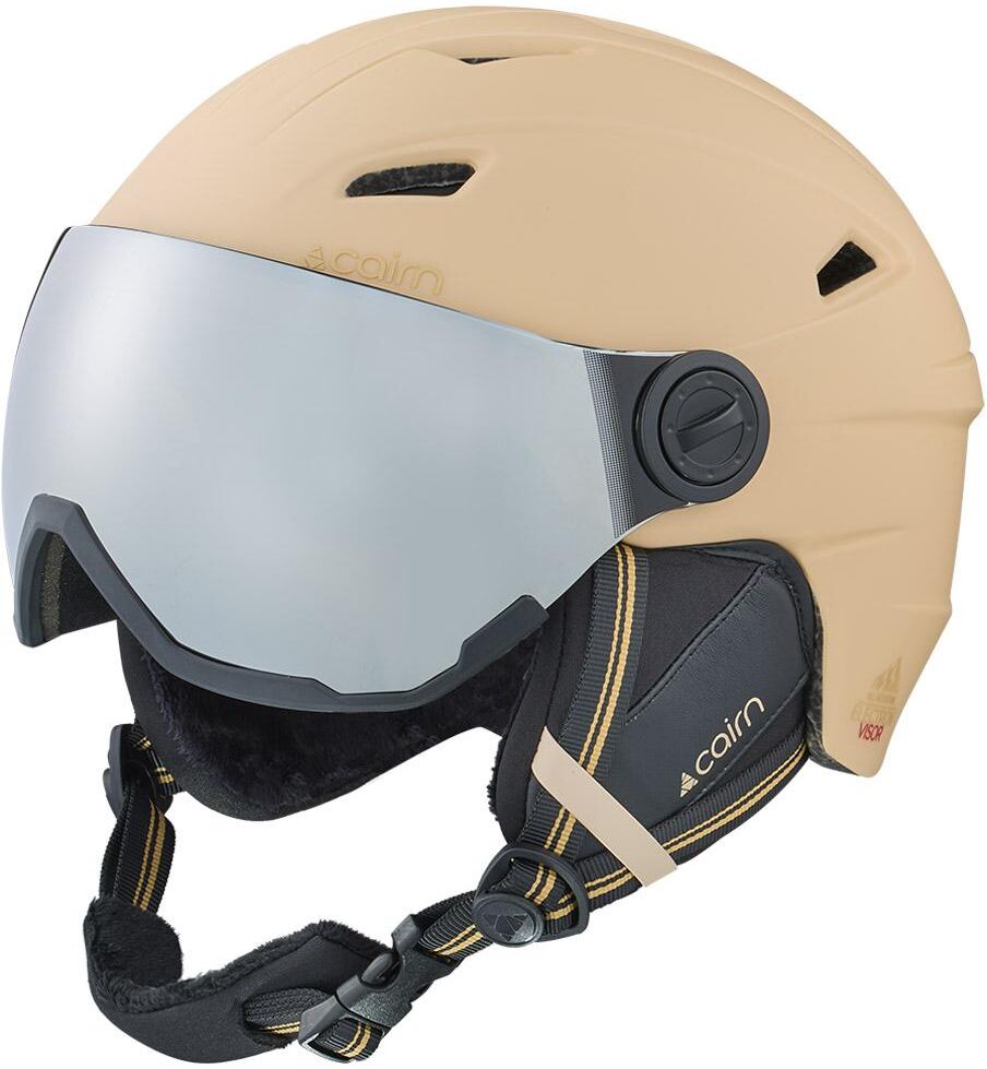 Cairn  - Electron Visor Mat Biscuit - S - Casque de ski avec visière