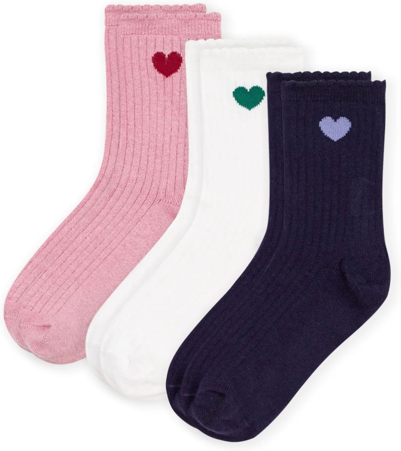 Petit Bateau Chaussettes Cœur Rose 23/26