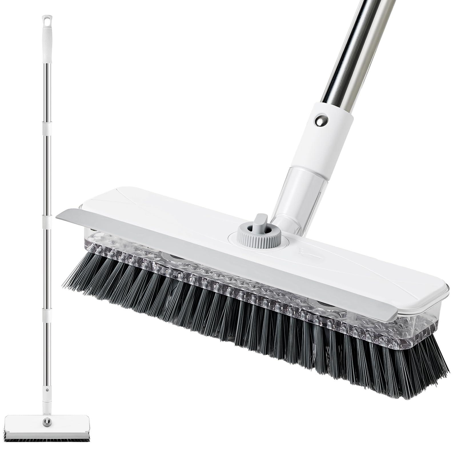 Dripio 3-in-1 vloerborstel met lange steel, 64–120 cm, roestvrij staal
