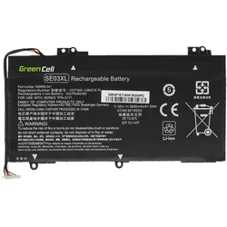 GreenCell Laptop Battery SE03XL for HP HP Pavilion 14-AL 14-AV - 11.55V - 3400mAh (3 Zellen, 3400 mAh), Notebook Akku, Schwarz