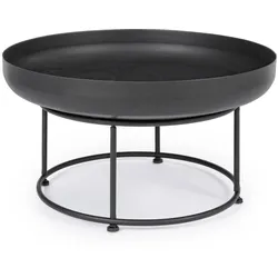 Feuerschale Burn hitzebeständiger Stahl, modern, schwarz, Ø 80 cm, Outdoor geeignet