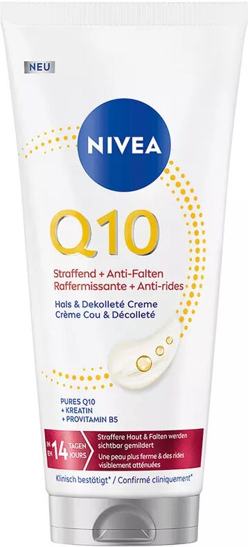 Nivea - Q10 Straffend + Anti-Falten Hals & Dekolleté Creme, 200 ml