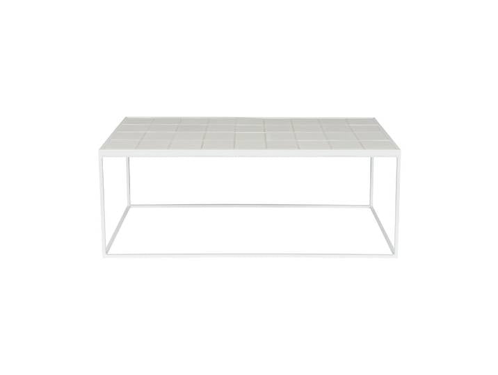 Table basse en céramique blanc, ronde, cadre en fer - Zuiver, Gla