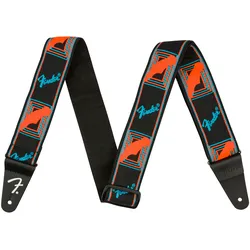 Fender Gitarrengurt Neon Monogrammed Strap Blue/Orange - Gitarrengurt