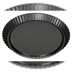 Tortenboden-Backform 28cm aus Schwarzblech Tarteform Obsttortenboden Kuchenform