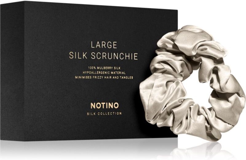 Notino Silk Collection Large scrunchie chouchou en soie Cream 1 pcs