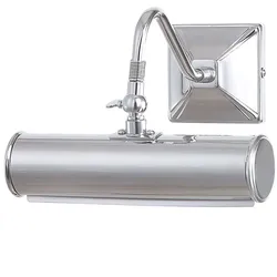 Wandleuchte Bilderlampe Stahl Chrom B 19 cm Badleuchte Flurleuchte 2 Flammig
