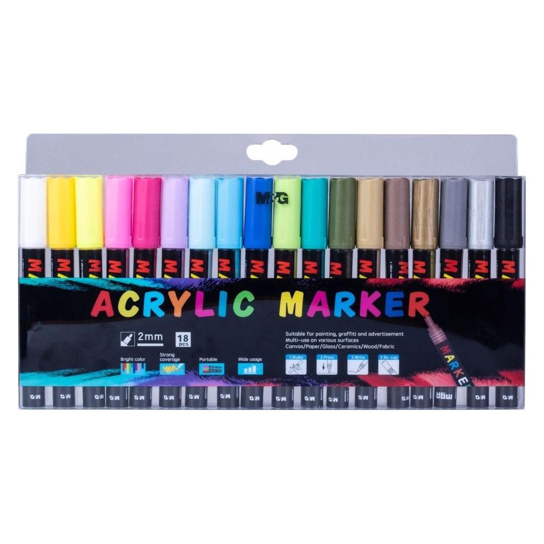 M & G Acrylmarker 18 Farben M&G (18x) (47980336)