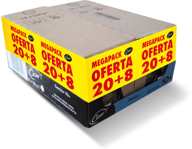Cesar Senior 10+ Megapack Frango 28 unidades