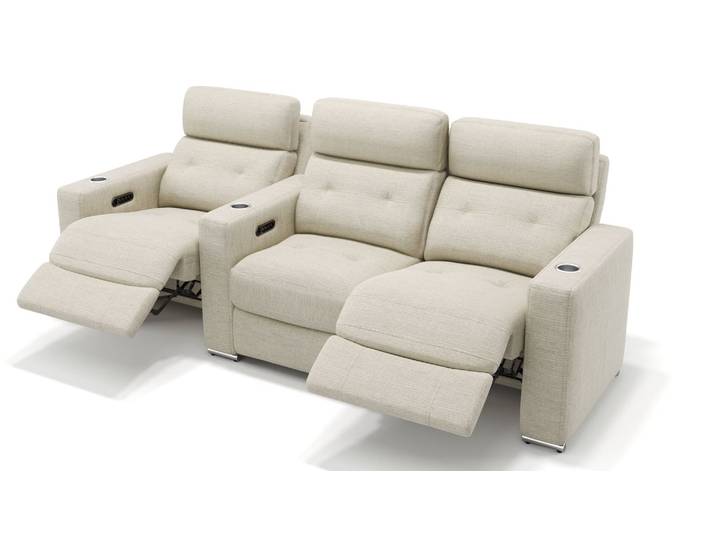 Stoff Kino 3-Sitzer Sofa MATERA Relaxcouch Stoffbezug