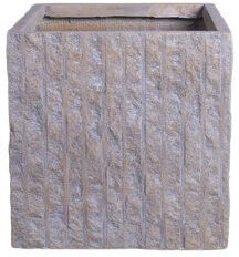 TrendLine Pflanztopf 32 x 32 x 32 cm grau braun strukturiert
