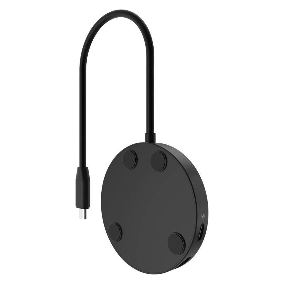 Fixed Behoben | MagHUB mit 7 Anschlüssen und kabellosem Laden | FIXHU-M-BK (USB-C, 7 Ports) (FIXHU-M-BK)