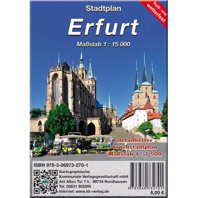 Erfurt, Sonstige von KKV Kartographische Kommunale Verlagsgesellschaft mbH, Kkv, 978-3-86973-270-1