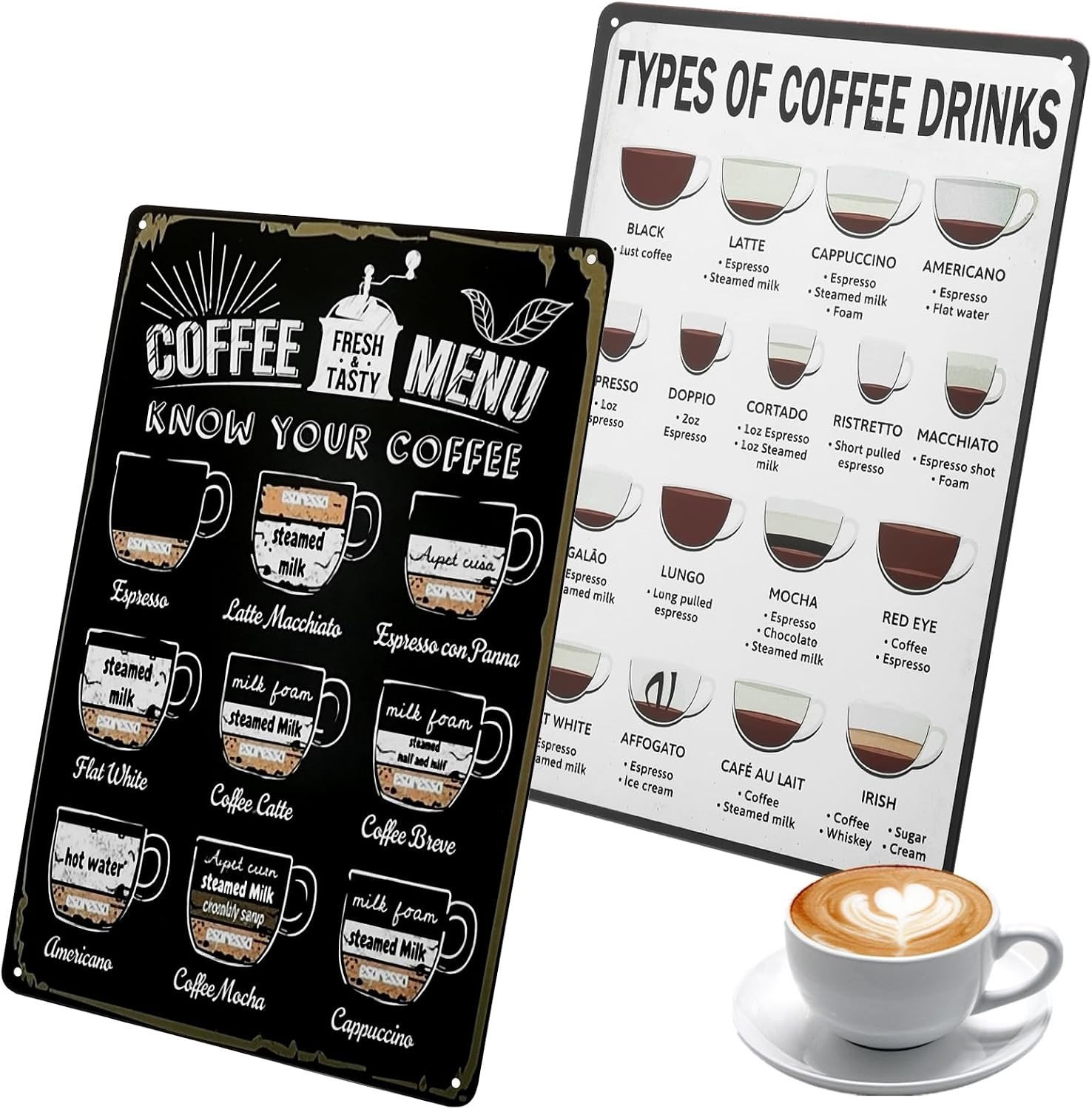 2-delige Barista Koffie Accessoires Set met IJzeren Koffiegids en Zeefhouder voor Espresso, 20 x 30 cm
