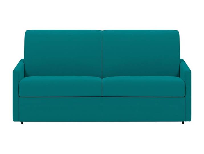 Canapé convertible polyester 4 places bleu turquoise}