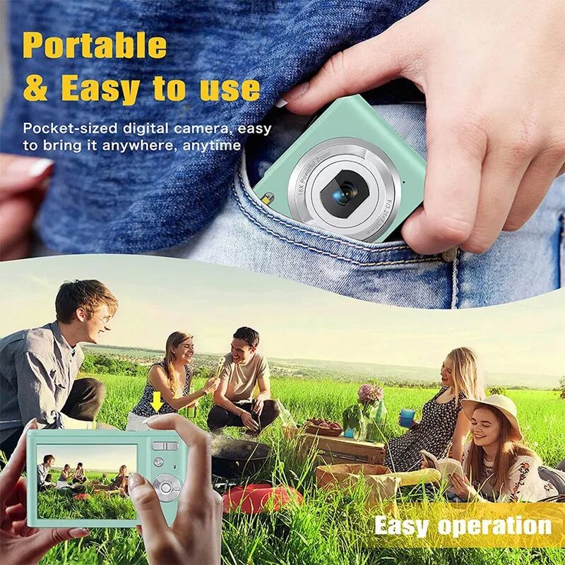 INF Appareil photo numérique 1080P 48 mégapixels Caméra Vlogging avec zoom 16X