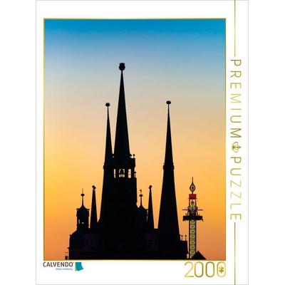 CALVENDO Puzzle Die fünf Türme von Halle-Saale | 2000 Teile Lege-Größe 90x67cm Foto-Puzzle für glückliche Stunden