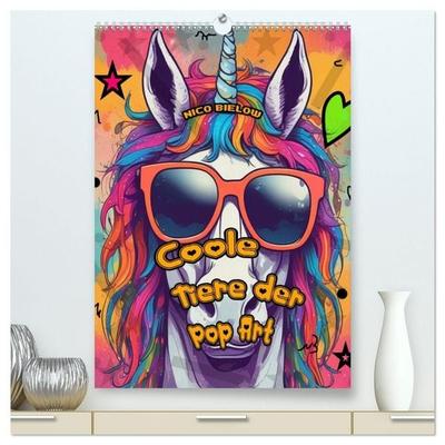 Coole Tiere der Pop Art (hochwertiger Premium Wandkalender 2027 DIN A2 hoch), Kunstdruck in Hochglanz