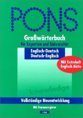 Peter Terrell - PONS Großwörterbuch Englisch für Experten und Universität. Englisch - Deutsch / Deutsch - Englisch. Mit Daumenregister. - Preis vom 09.10.2026 07:28:09 h