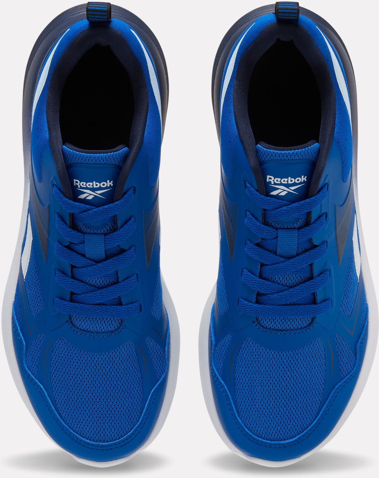 Laufschuh REEBOK "RUSH RUNNER 6.0", Jungen, Gr. 34,5, blau (vector blau, vector navy, ftwr weiß), Synthetik, Textil, Schuhe Laufschuh