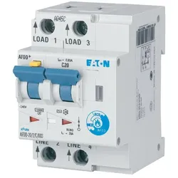 Eaton 187222 Brandschutzschalter, 2p, C, 20 A, 30 mA, Typ A AFDD-20/2/C/003-A