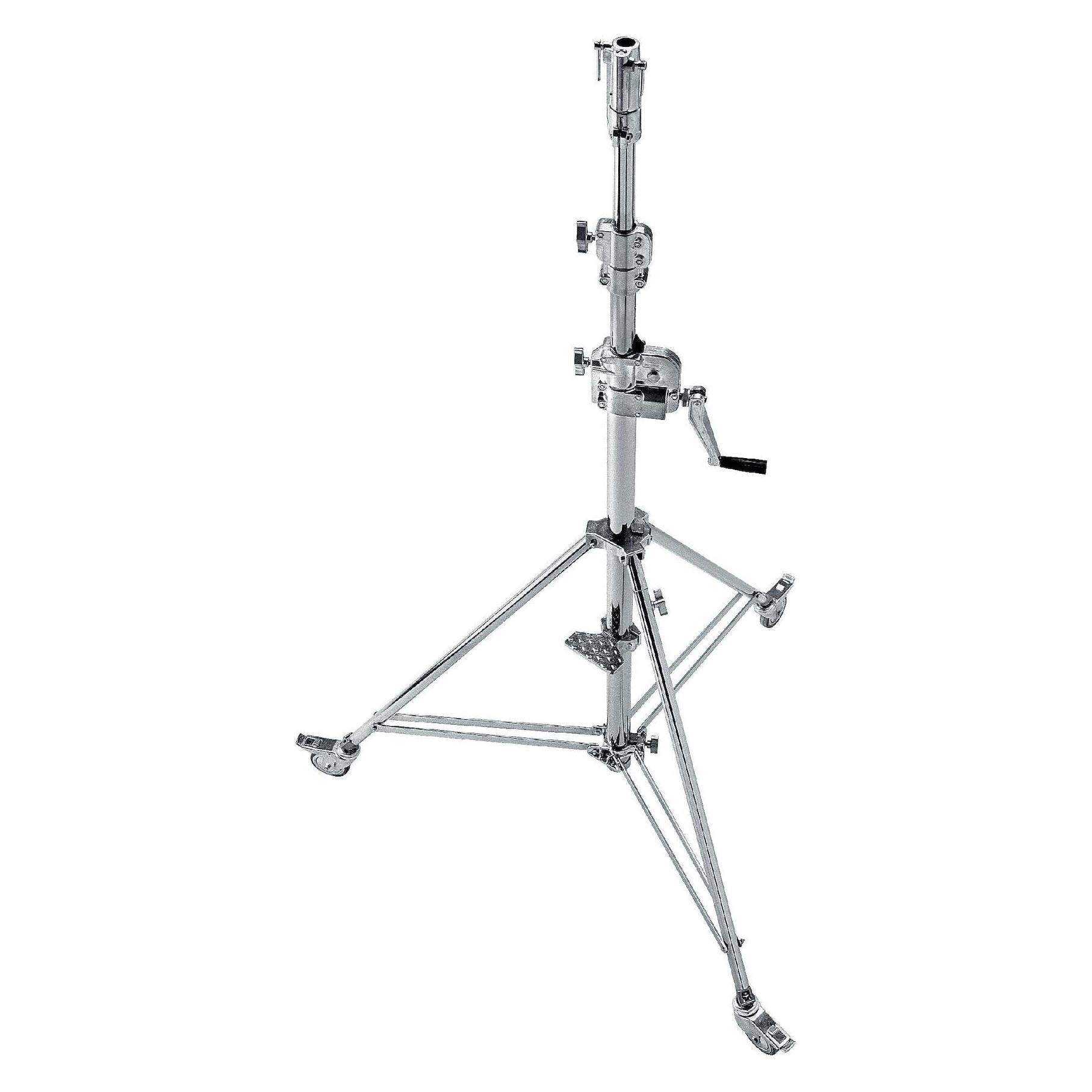 Avenger 3-Section High Wind-Up Stativ, kurze Basis, mit Bremsrollen (296 cm, 30 kg) (B6030CS)