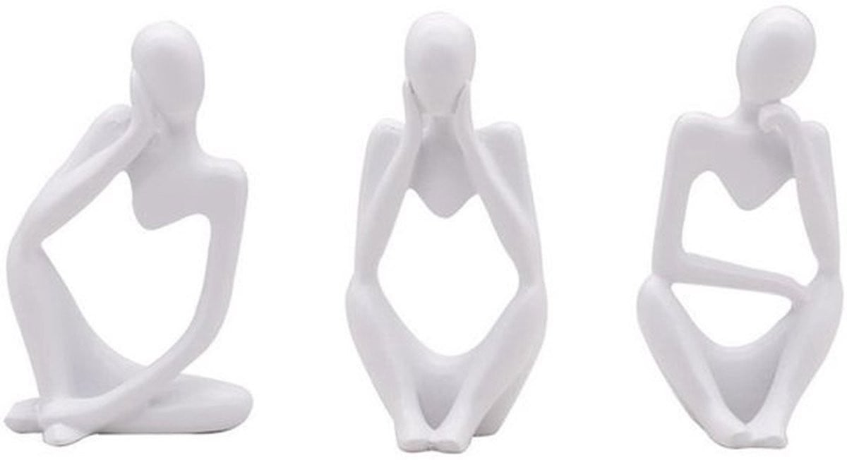 Wit Abstract Standbeeld Decoratieve Figuur voor Moderne Woonkamer Decoratie