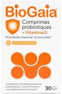 BioGaia Comprimés Probiotiques + Vitamine D 30 Unités à Croquer - Pot 30 comprimés