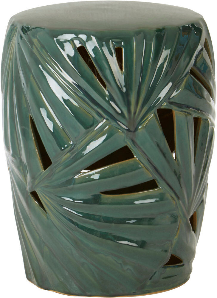 Bay Isle Home Furtado Ceramic Accent Stool Green 46cm H X 34cm W X 34cm D