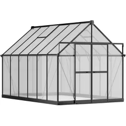 Gewächshaus 240 x 244 x 371 cm, verstärkte Konstruktion, Polycarbonat 6 mm