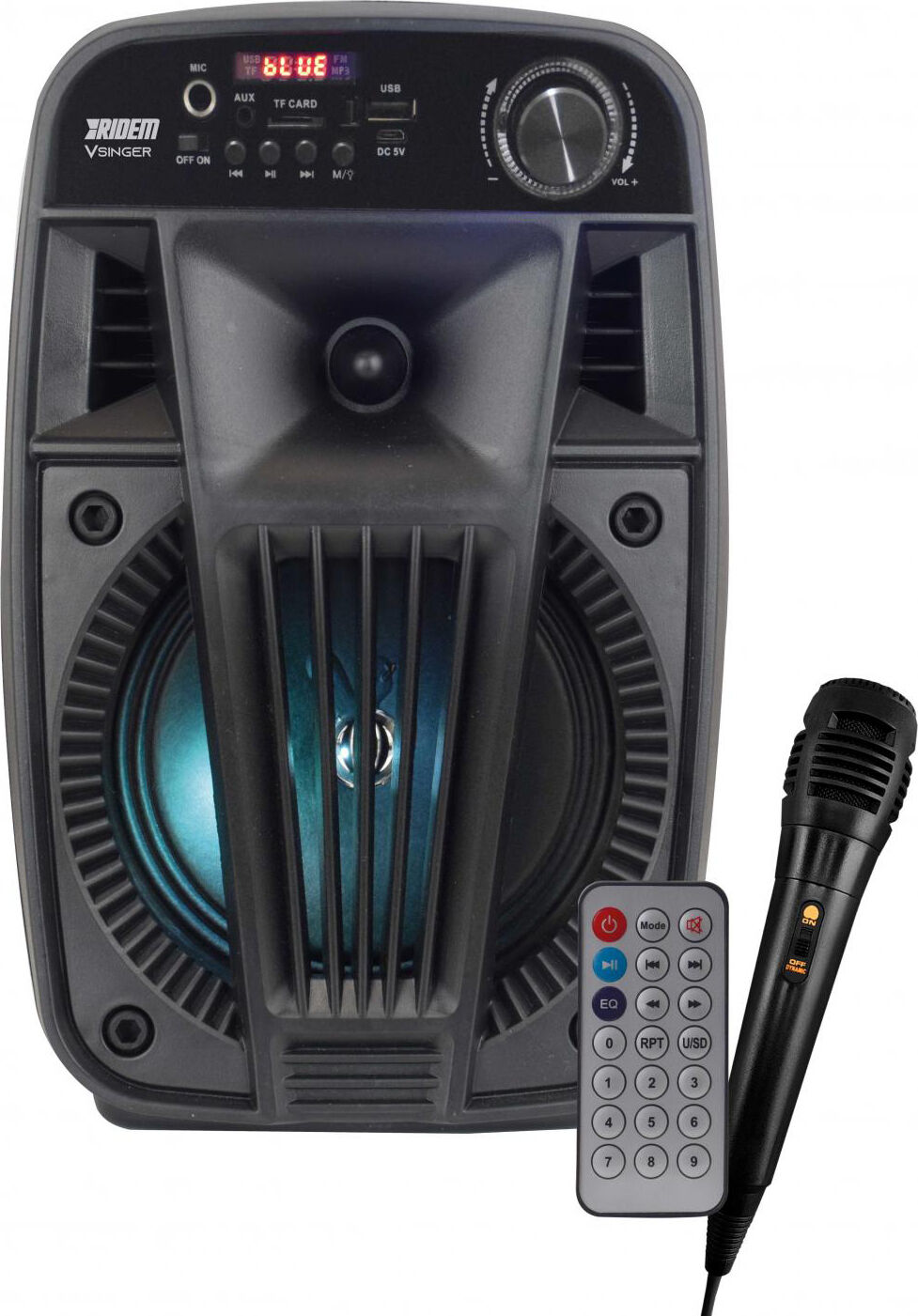 Ridem V Singer Casse Attive Trolley 12 W Con Luci E Microfono Colore Nero - Ridem V Singer
