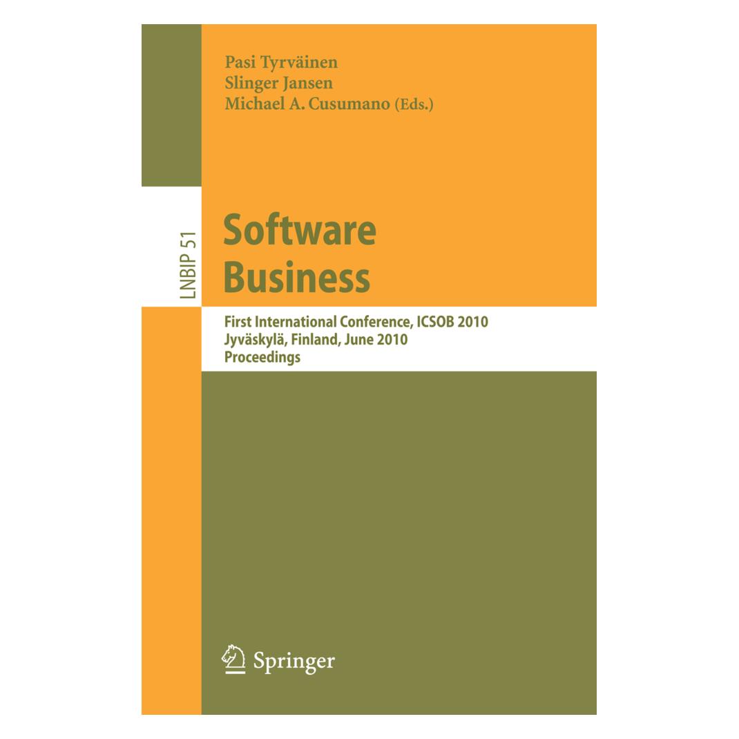 Springer Software Business (Englisch, Softcover, Michael A. Cusumano, Pasi Tyrväinen, Slinger Jansen) (55504019)