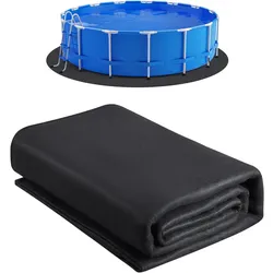 VEVOR Poolunterlage, 4,5 m, für oberirdische Schwimmbecken, extra dicke Bodenplane, verhindert Einstiche, Poolmatte aus Geotextilmaterial, verlängert die Lebensdauer der Folie