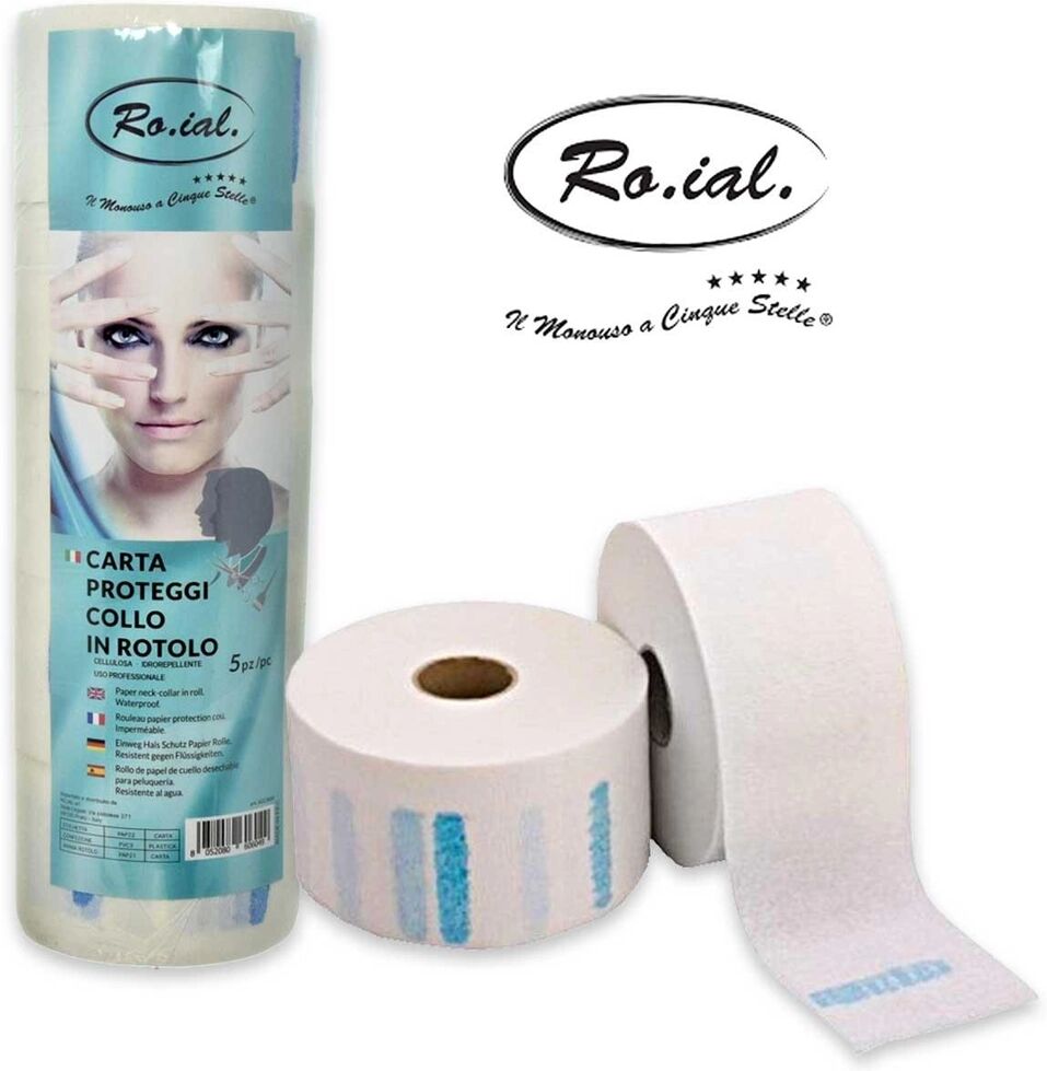 Roial Carta Salva Collo Monouso in Rotolo Professionale Qualità 5 Stelle 1 CONFEZIONE