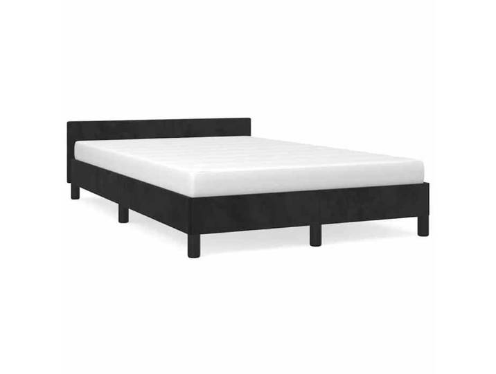 ESTINK® Structure de lit adulte/enfant - sans matelas - noir 120x200 cm - velours @888@